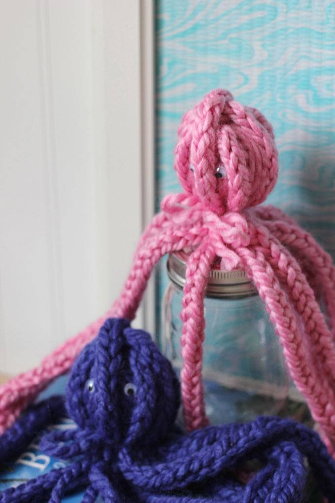 DIY Finger Knit Octopus Kids Craft Crate&Kids Blog